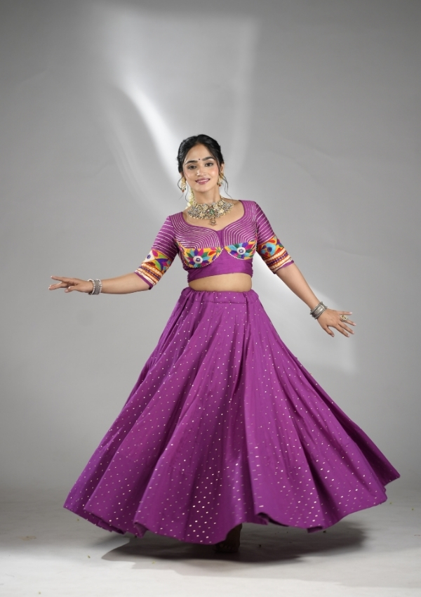 Magenta Gamthi Chaniya Choli